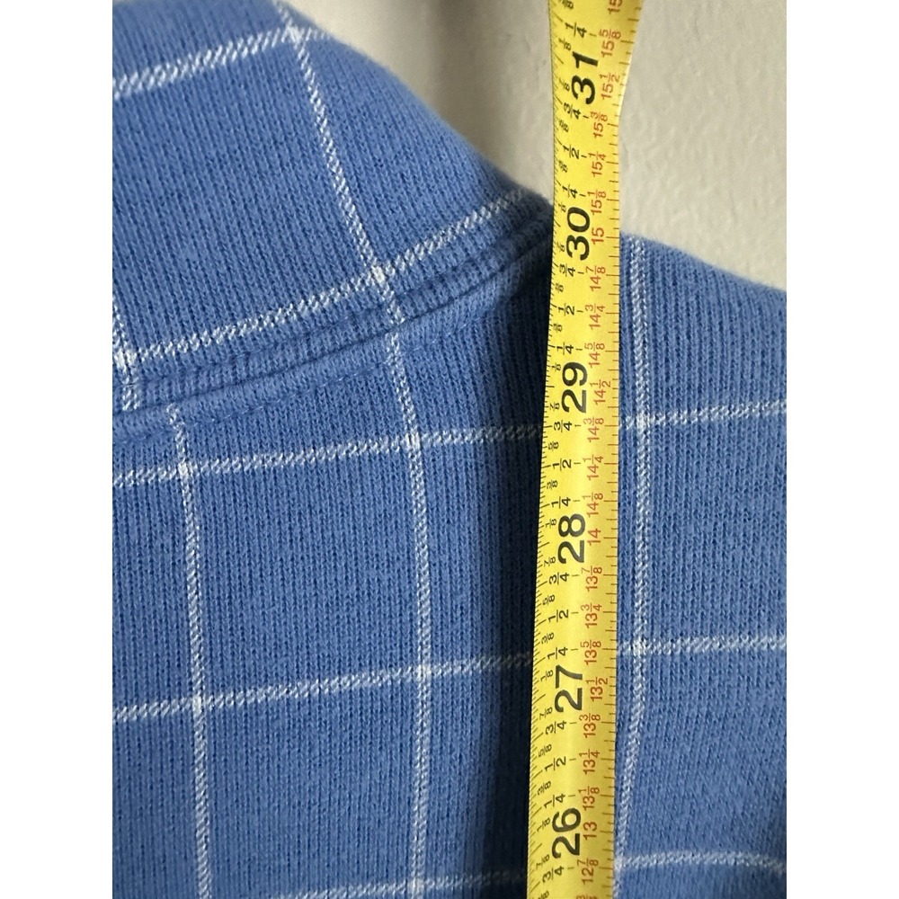 SET OF 2 Lands End Pullover Mens 2XL Blue Pink Plaid Sweater Quarter 1/4 Zip - Picture 16 of 16